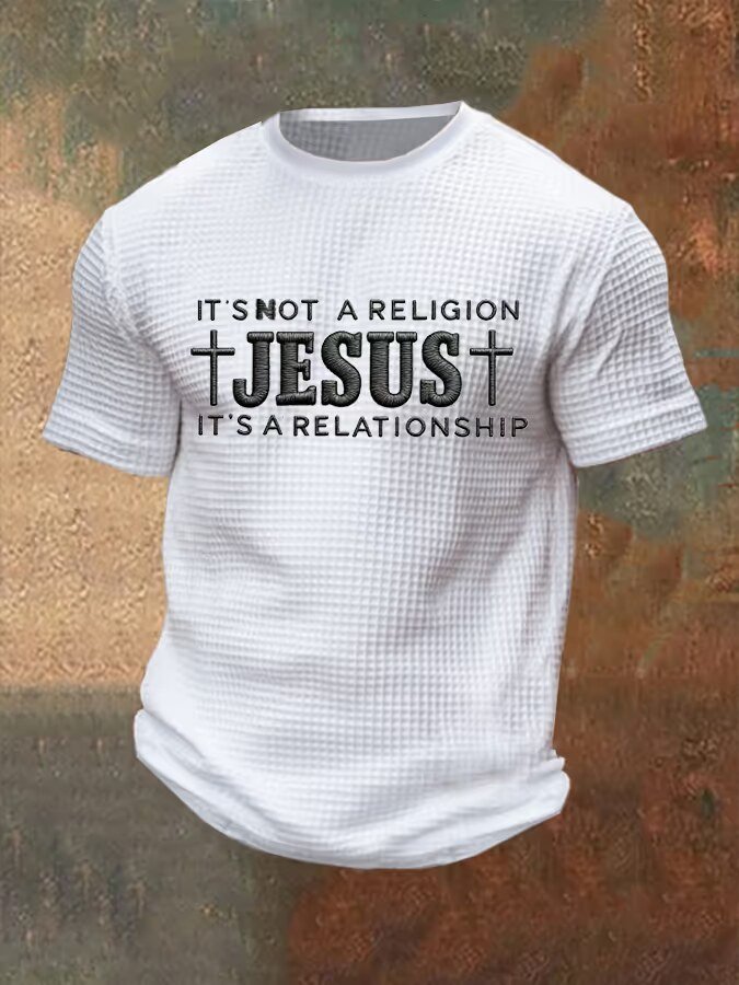 Men's God Waffle Crew Neck T-Shirt