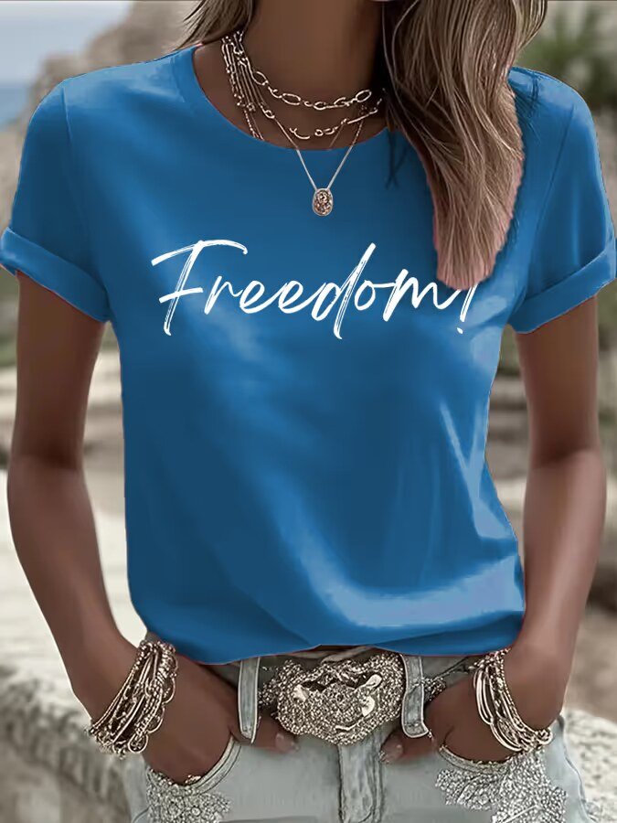 Women's Hot Spot Print Crew Neck T-Shirt